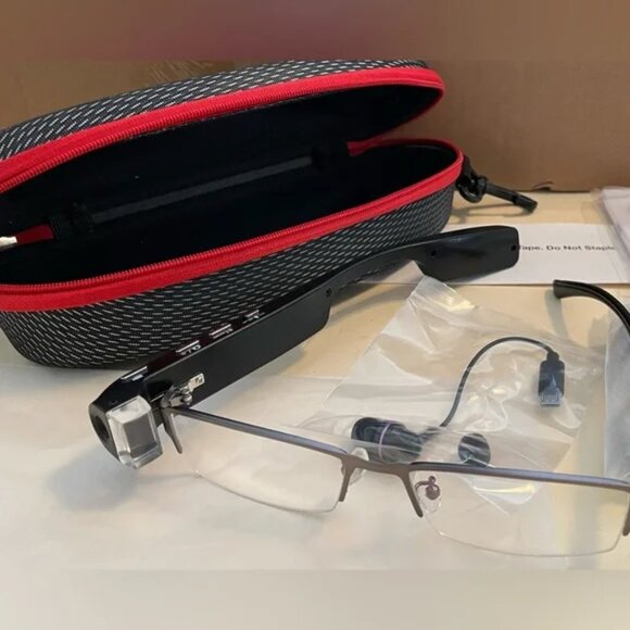 DigiOptix - 1080P HD CAMERA BLUETOOTH EYE GLASSES Spy MOTUS SMART 16GB 12 MP NEW - Picture 2 of 12